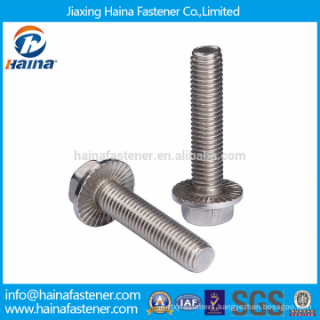 In Stock DIN6921 Stainless Steel Serrated Hexagon Flange Bolt